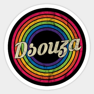 Dsouza - Retro Rainbow Faded-Style Sticker